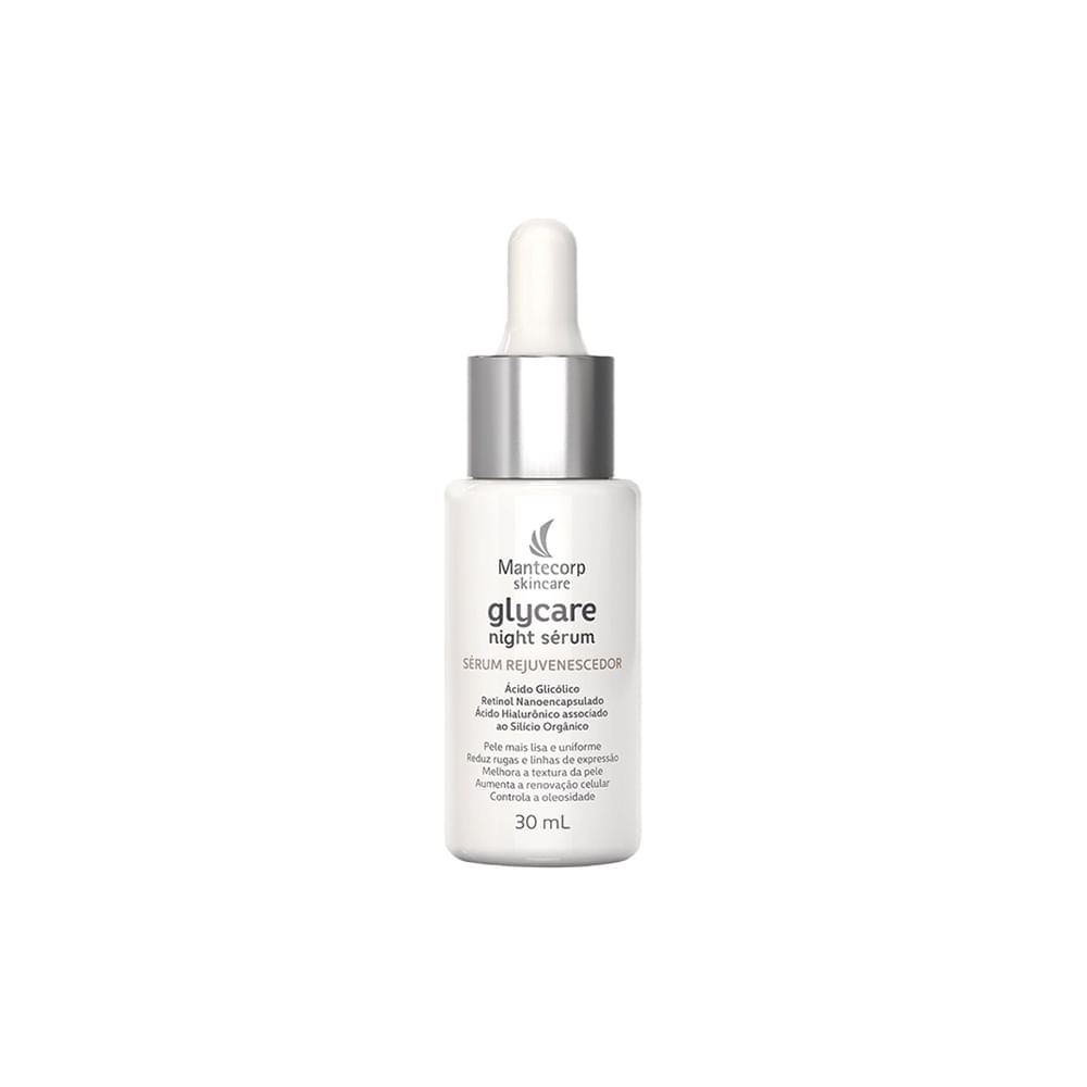 Sérum Facial Rejuvenescedor Ácido Glicólico Noturno Mantecorp Glycare 30 ml