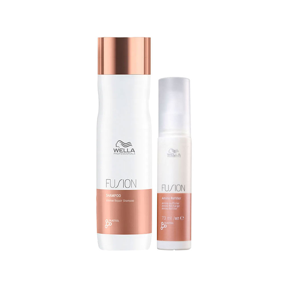 Kit Wella Professionals Fusion Shampoo 250 ml + Tratamento Reconstrução 70 ml