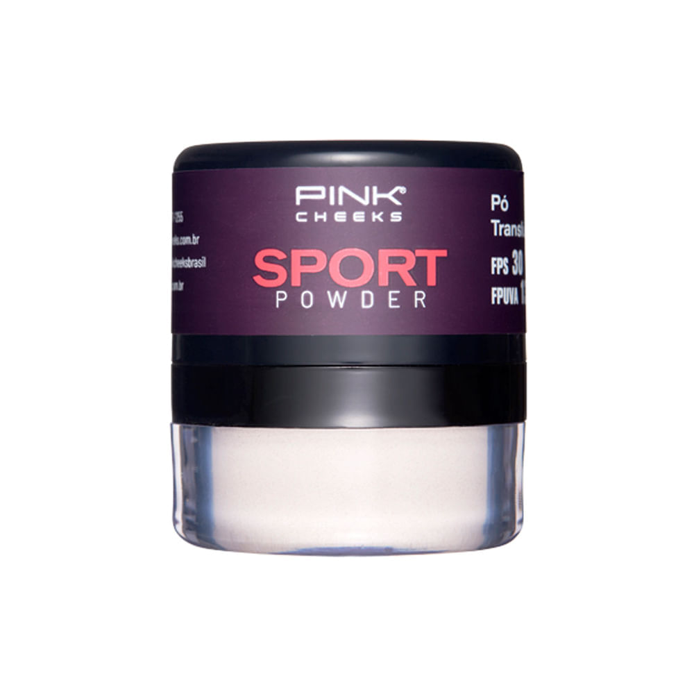 Pó Solto com Protetor Solar Matte Pink Cheeks Sport Power FPS 30 FPUVA 13 Translúcido 5 g