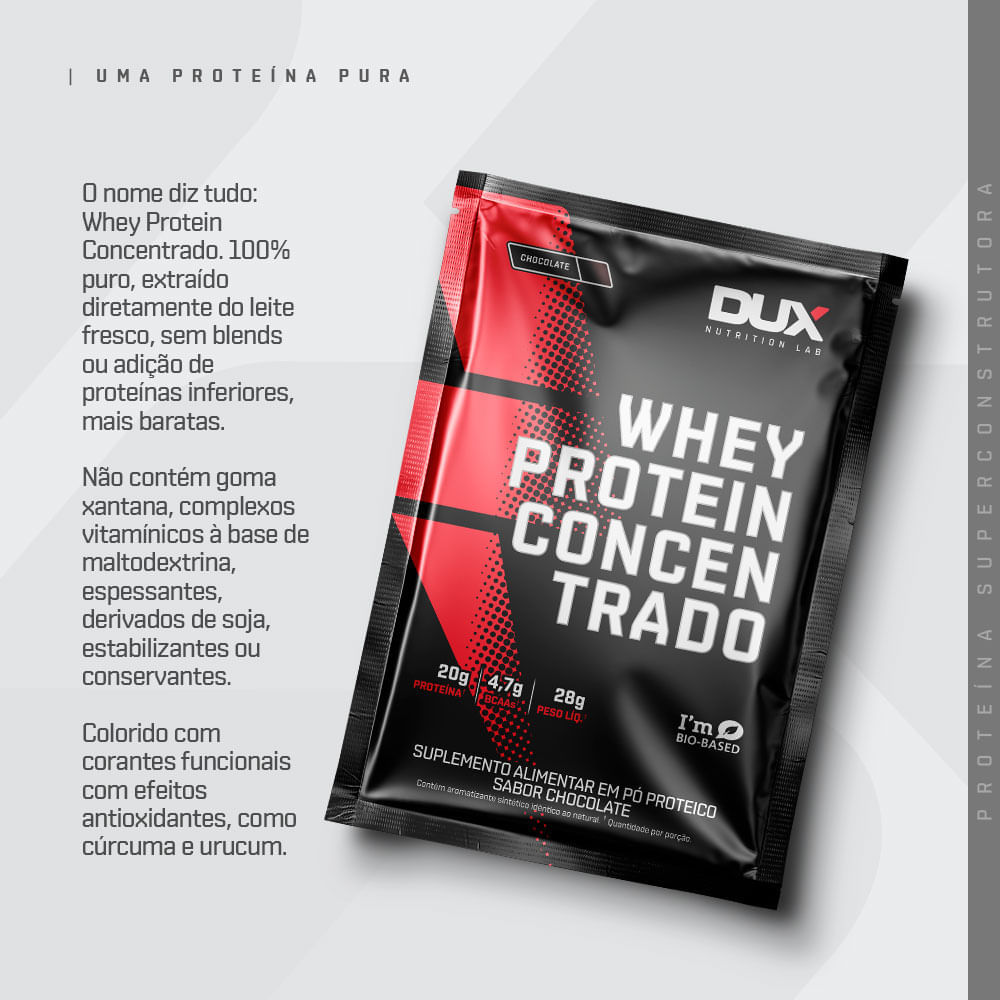 Whey Protein Concentrado Sabor Chocolate Branco Sachê 28G