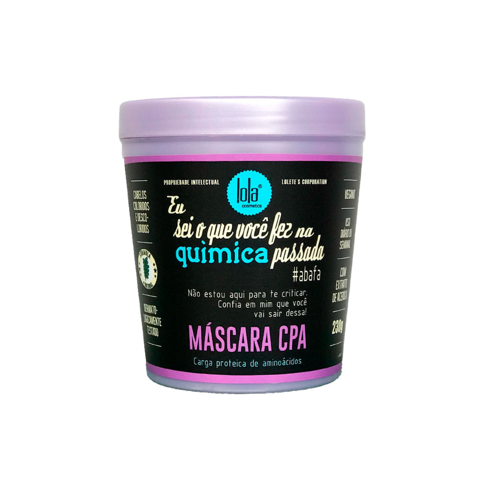 Máscara De Hidratação Lola Cosmetics Eu Sei O Que Você Fez Na Química Passada 230 G