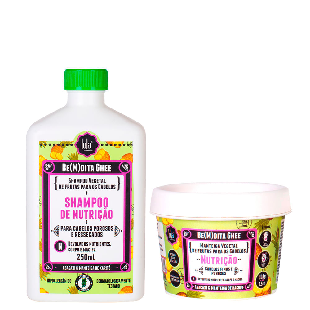 Kit Lola Cosmetics Nutrição Be(m)dita Ghee - Shampoo de Nutrição 250 ml + Máscara de Nutrição 100 g