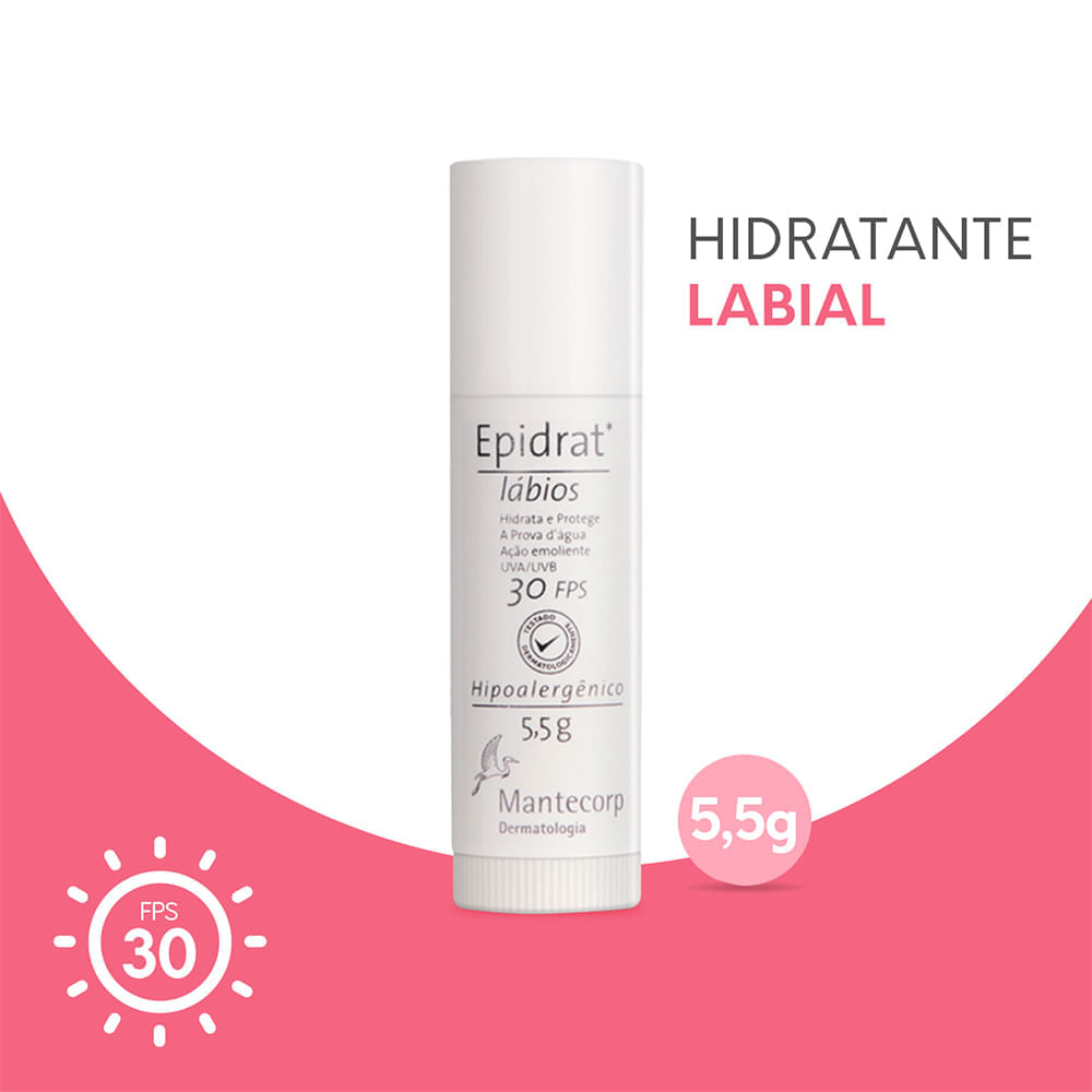 Hidratante Labial Mantecorp Epidrat FPS 30 5,5 g