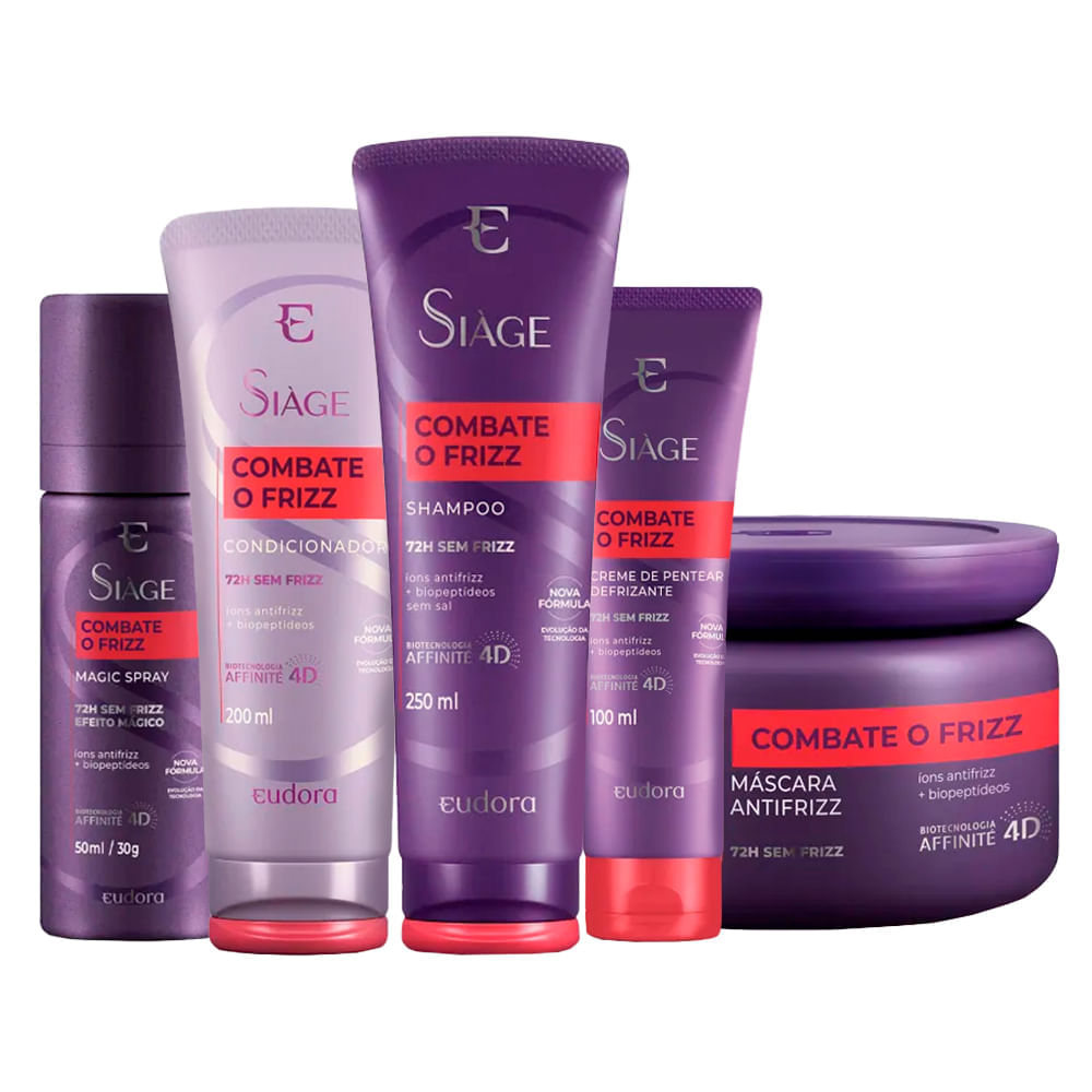 Kit Eudora Siáge Combate o Frizz 5 Produtos