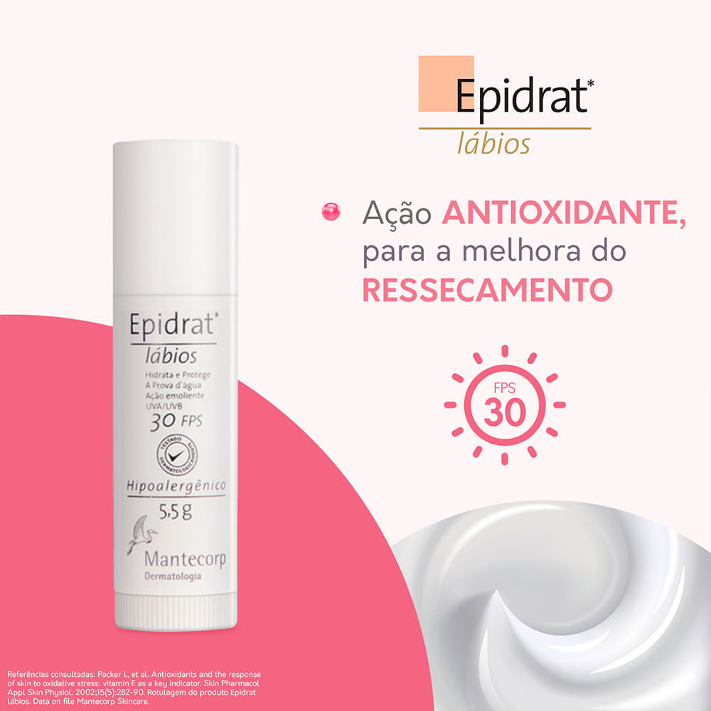 Hidratante Labial Mantecorp Epidrat FPS 30 5,5 g