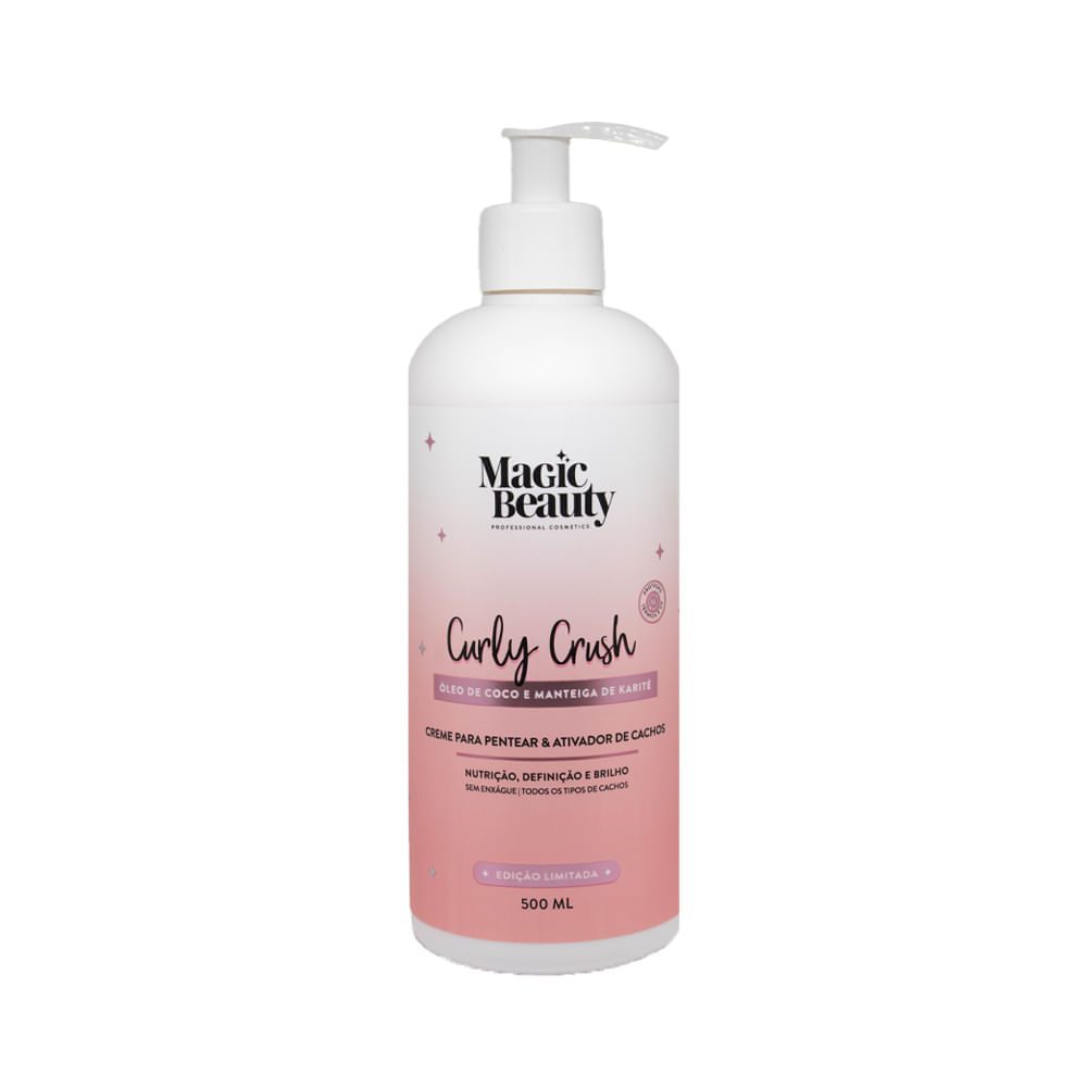 Creme de Pentear e Ativador de Cachos Magic Beauty Curly Crush 500 ml