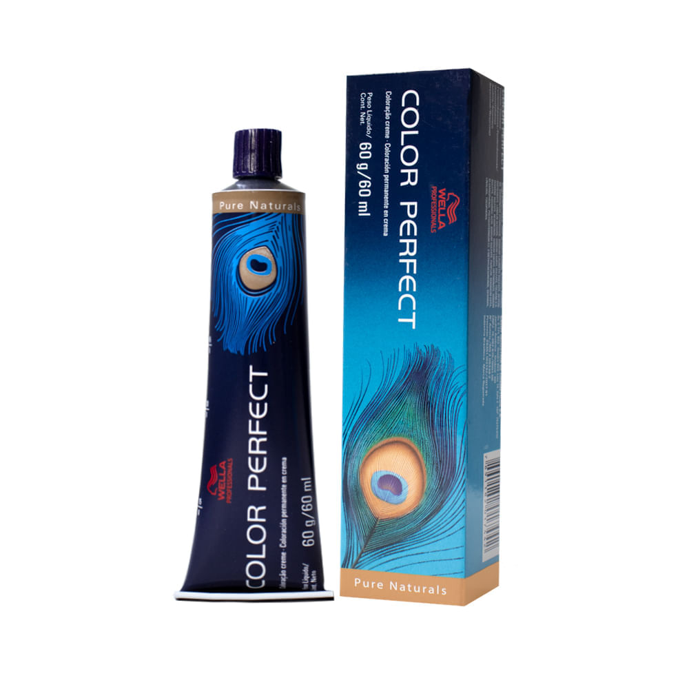 Coloração Wella Professionals Color Perfect Pure Naturals 8/03 Louro Claro Natural Dourado 60 ml