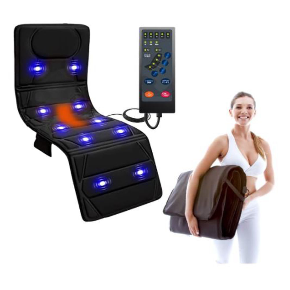 Esteira Massageadora Massage Mat 10 Motores Com Aquecimento Bivolt Relaxmedic