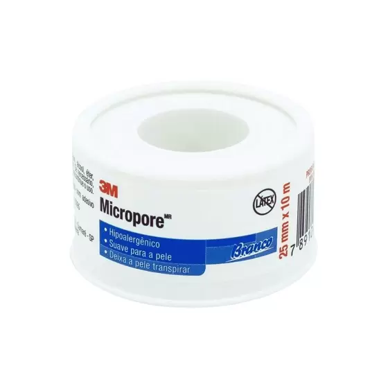 Fita Hipoalergênica Micropore 25mm X 10m  Branca 3m