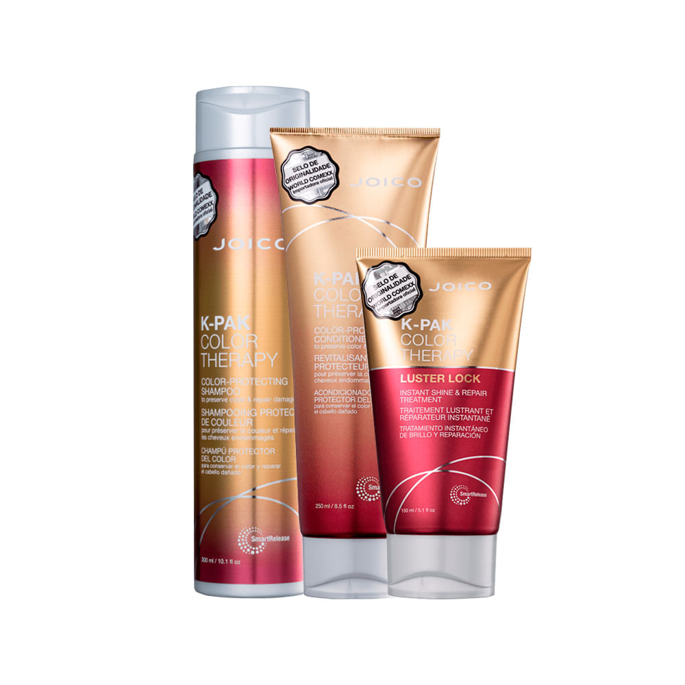 Kit Joico K-pak Color Therapy 1 Shampoo 300ml + 1 Condicionador 250ml + 1 Máscara 150ml