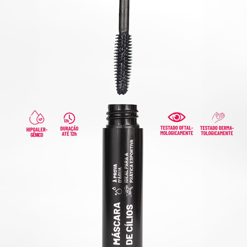 Máscara de Cílios Pink Cheeks Sport Eyelash Cor Preto 8g