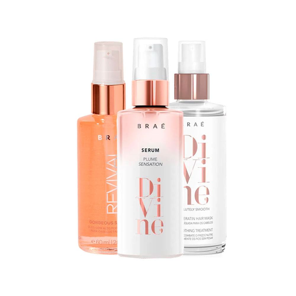 Kit Braé Divine 2 Produtos + Óleo Capilar Revival 60ml