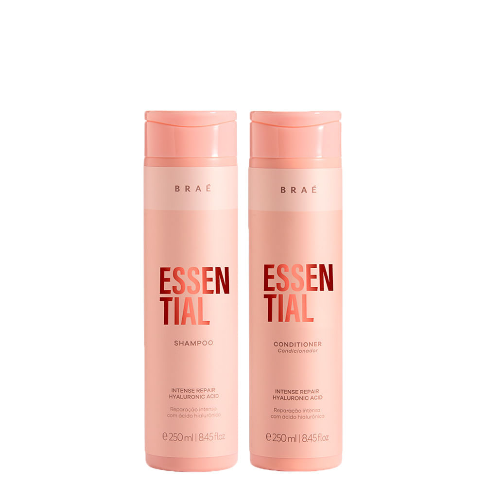 Kit Braé Essential Shampoo 250ml + Condicionador 250ml