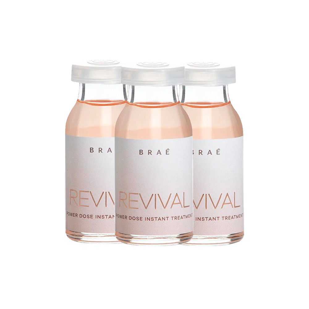 Kit Braé Ampola Revival Power Dose 3 Unidades 13 Ml