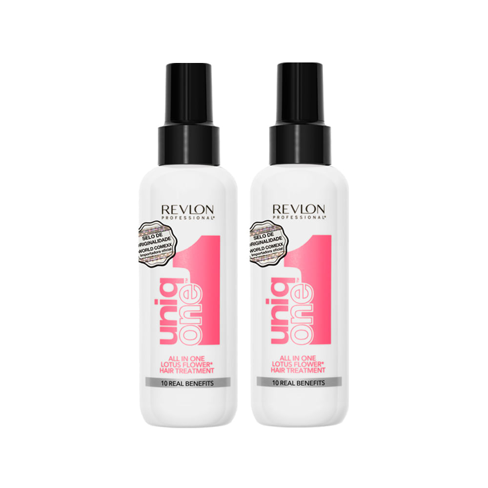 Kit Revlon Professional Uniq One Lotus Flower Hair Tratament - Leave-in 150 Ml 2 Unidades