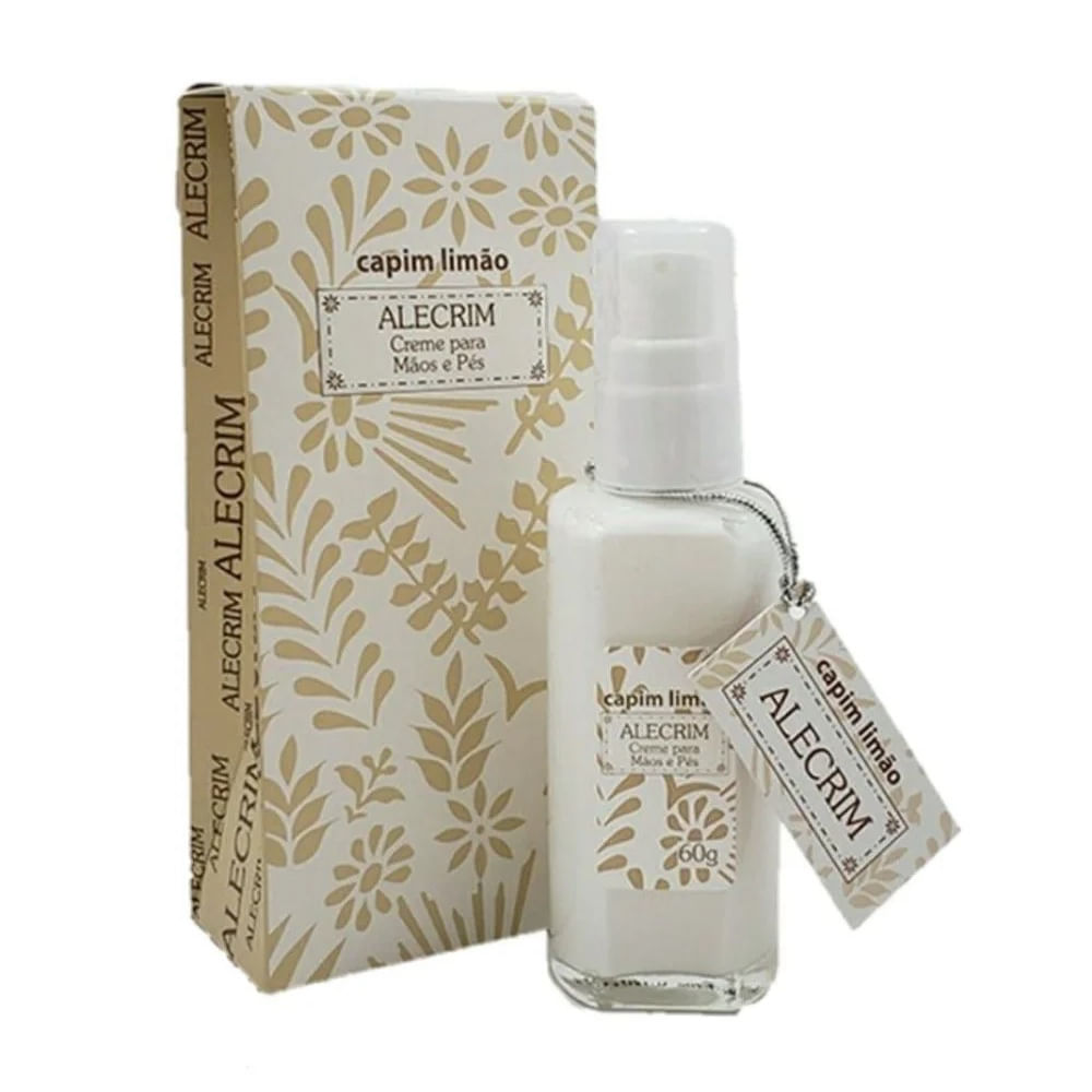 Creme Hidratante Para Mãos e Pés Capim Limão Alecrim 60g