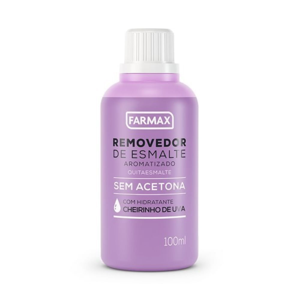 Removedor De Esmalte Farmax Cheirinho De Uva 100ml