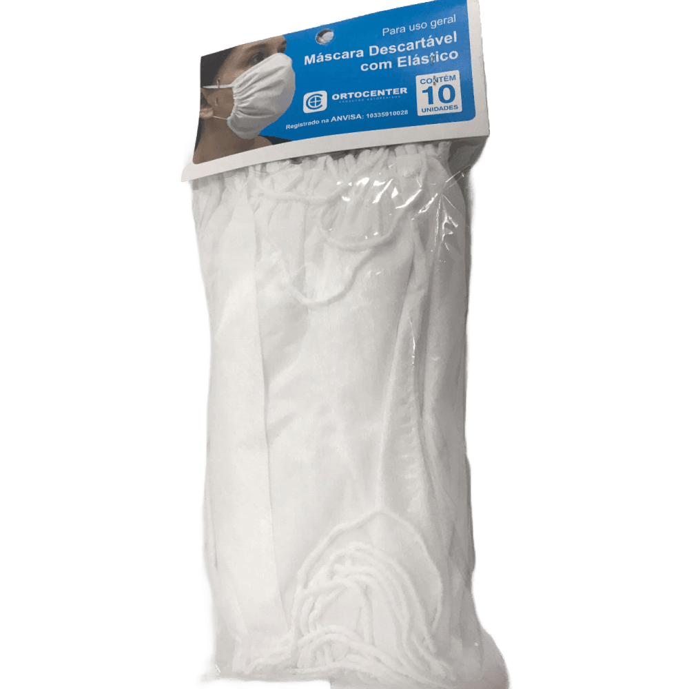 Máscara De Proteção Tnt Com Elástico Ortocenter Pacote Com 10 Unidades