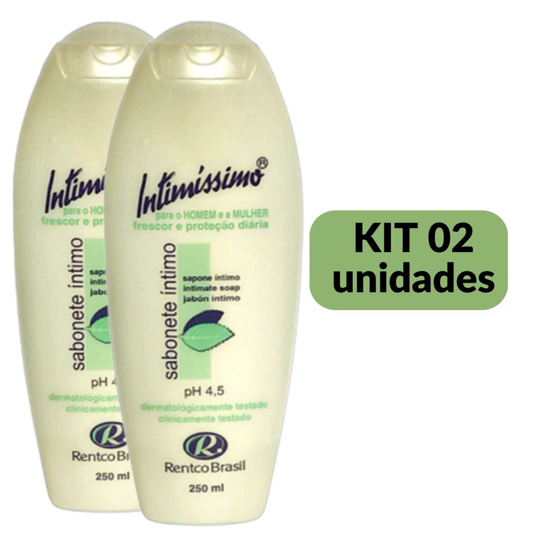 Sabonete Íntimo Intimíssimo Rentco do Brasil 250ML Kit com 02 Unidades