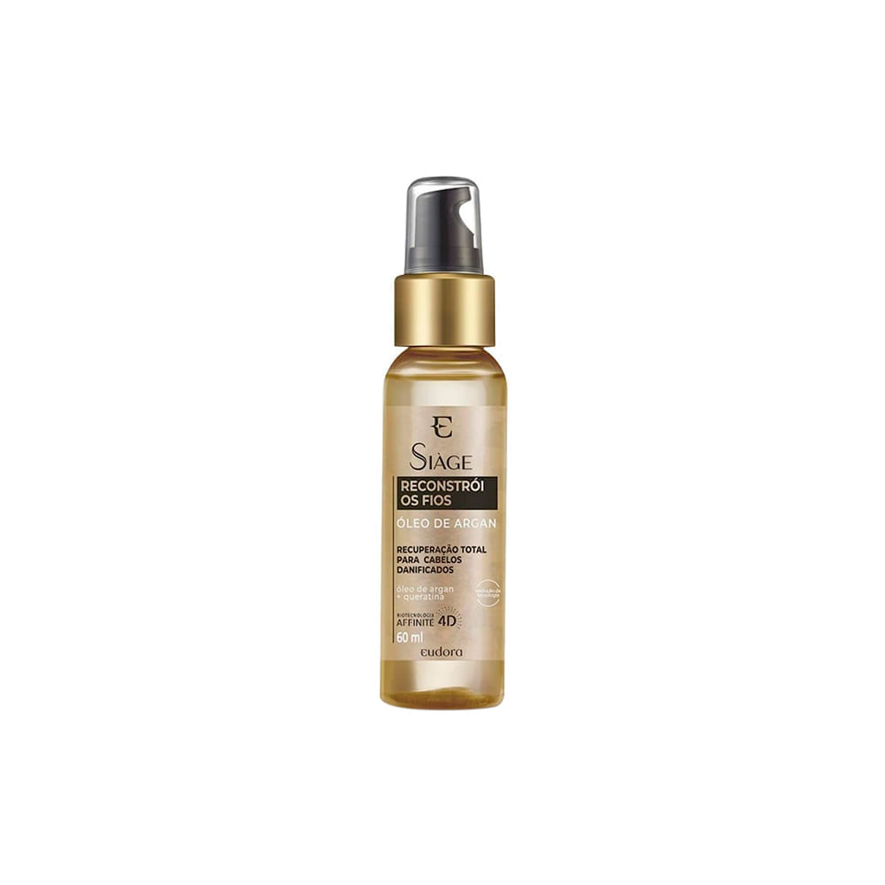 Óleo de Argan Capilar Eudora Siàge Reconstrói os Fios 60ml