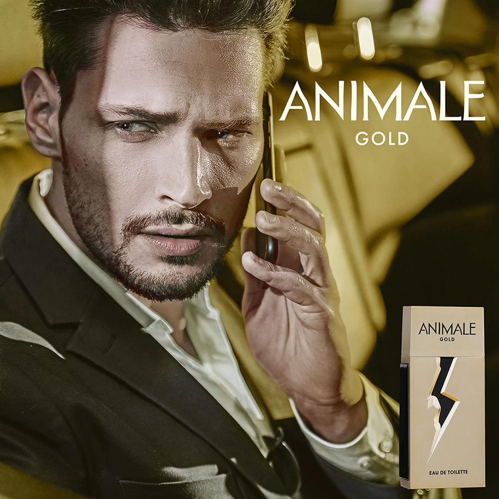 Perfume Masculino Gold Animale Eau de Toilette 100ml