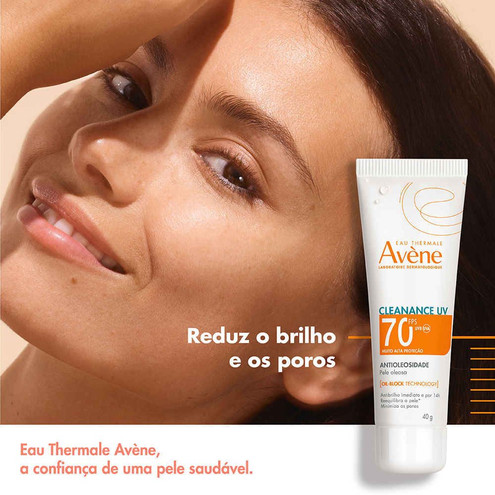 Protetor Solar Facial Antioleosidade Avène Cleanance UV FPS 70 40 g