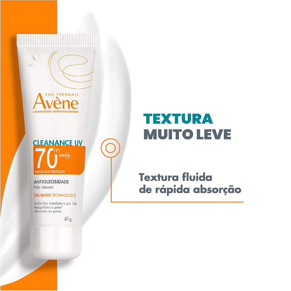 Protetor Solar Facial Antioleosidade Avène Cleanance UV FPS 70 40 g