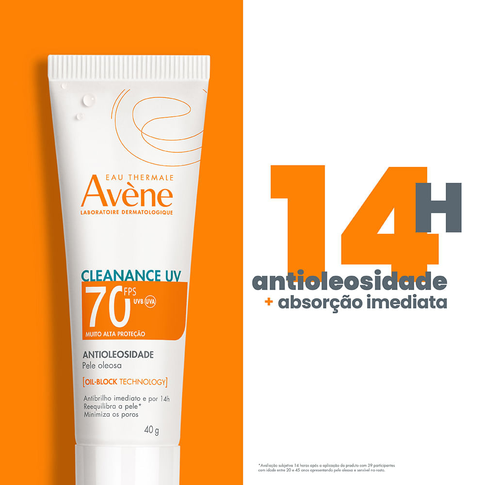 Protetor Solar Facial Antioleosidade Avène Cleanance UV FPS 70 40 g