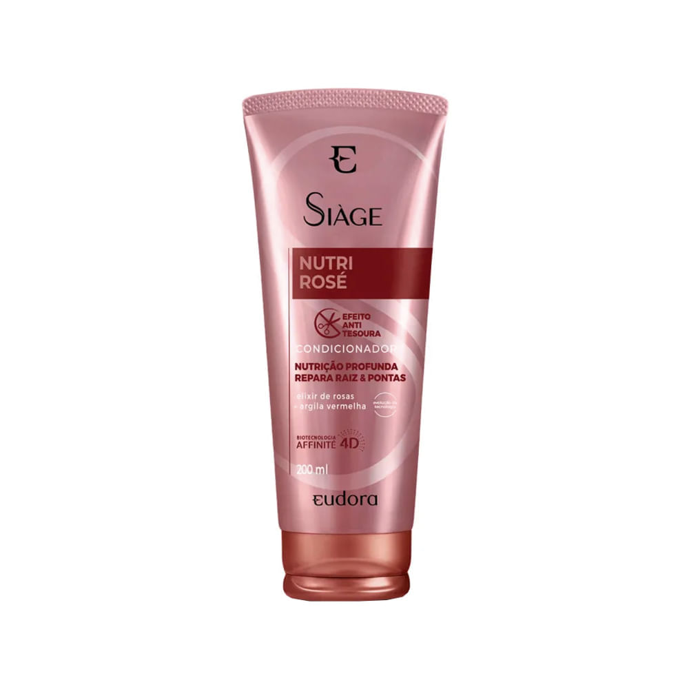 Kit Eudora Siáge Nutri Rose 4D Shampoo 250 ml + Condicionador 200 ml