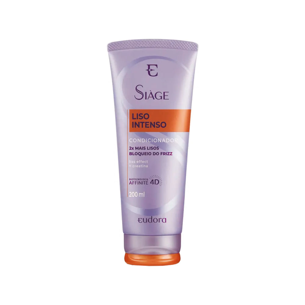 Kit Eudora Siáge Liso Intenso 4D Shampoo 250 ml + Condicionador 200 ml