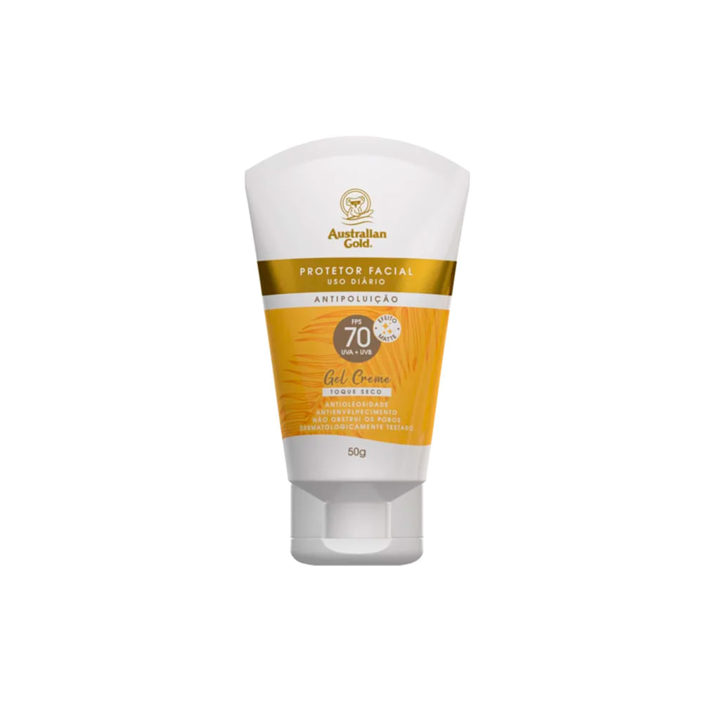 Protetor Solar Facial Matte Australian Gold FPS 70 50g