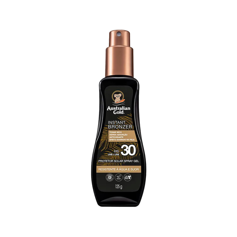 Protetor Solar Corporal Australian Gold Instant Bronzer FPS 30 125 ml
