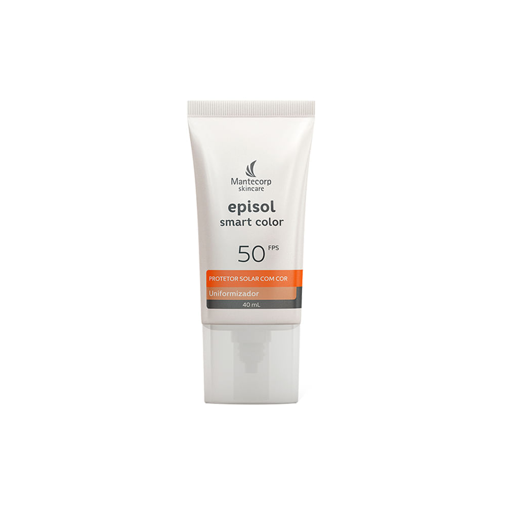 Protetor Solar Facial com Cor Uniformizador Mantecorp Episol Smart Color FPS 50 40 ml