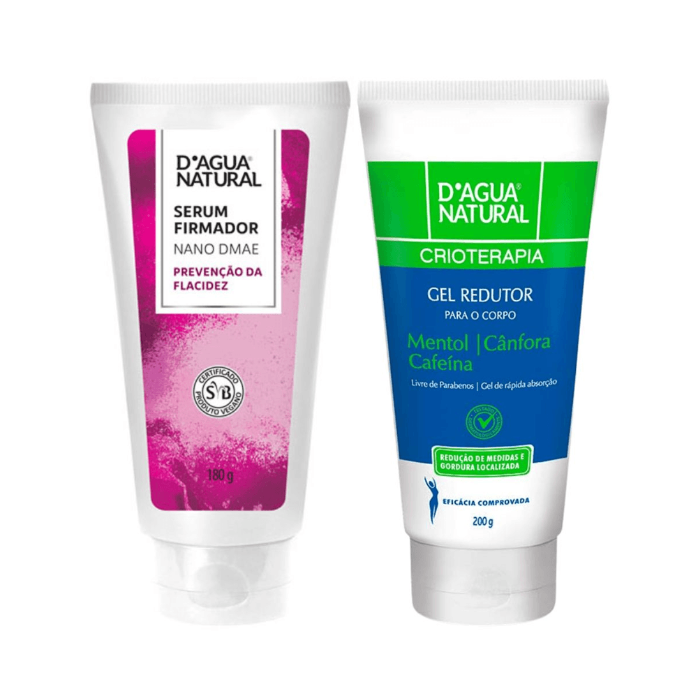 Kit Redux Flacidez Conteudo da Embalagem:Kit: Serum Firmador Nano DMAE 180g + 1 Gel Redutor Mentol Cânfora e Cafeína 200g  Gel redutor Cafeína 200g