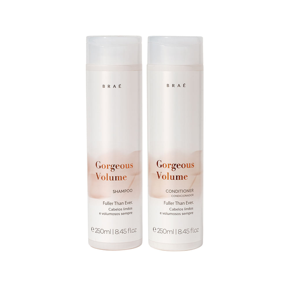Kit Braé Gorgeous Volume Shampoo 250 ml + Condicionador  250 ml
