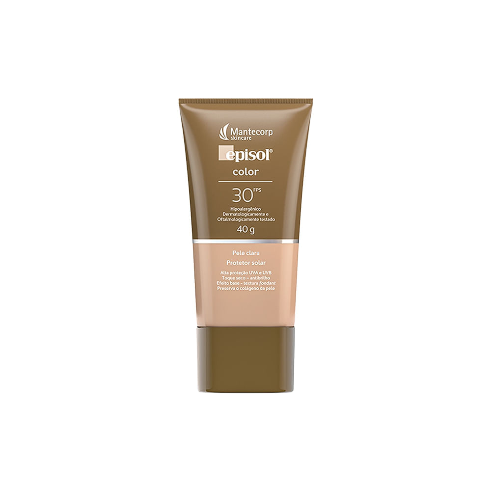 Protetor Solar Facial Mantecorp Episol Color FPS 30 Clara 40g