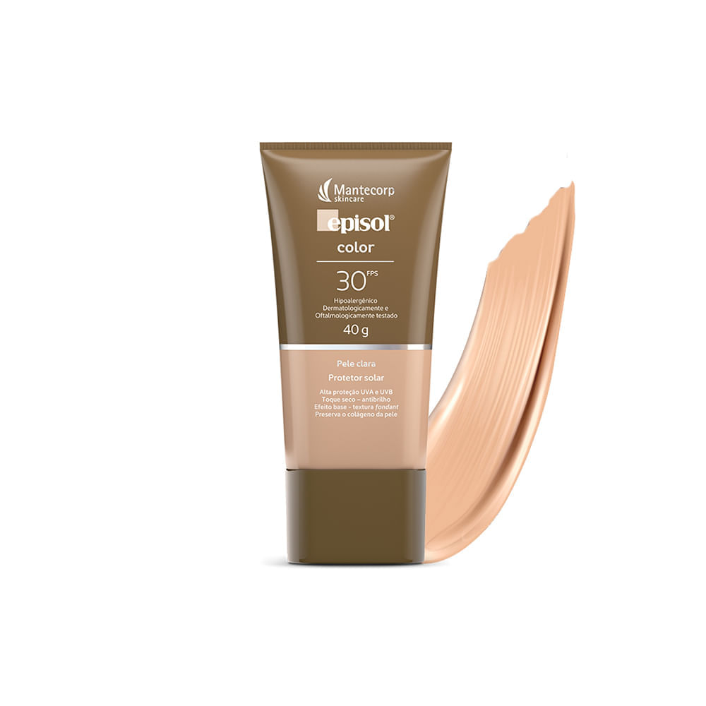 Protetor Solar Facial Mantecorp Episol Color FPS 30 Clara 40g