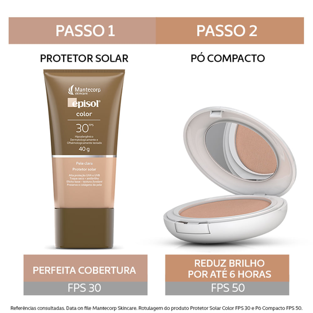 Protetor Solar Facial Mantecorp Episol Color FPS 30 Clara 40g