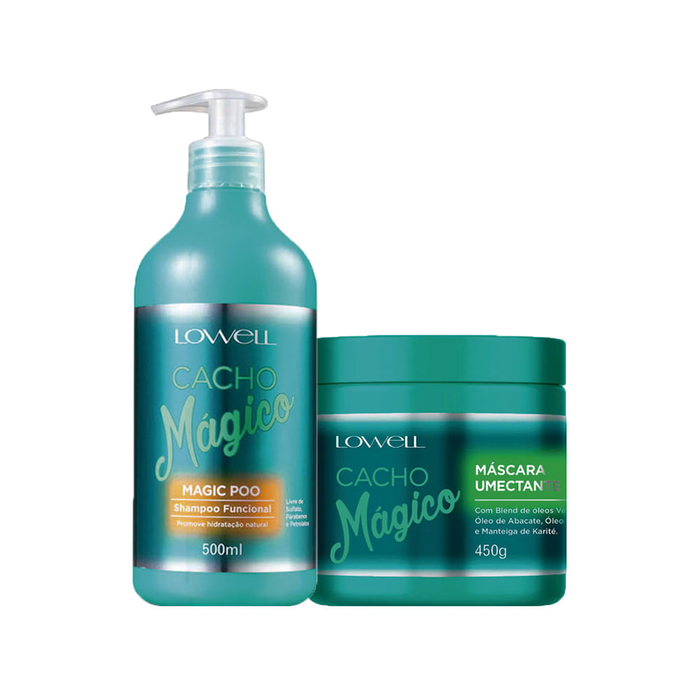 Kit Lowell Cacho Mágico Shampoo 500 ml + Máscara 450 g