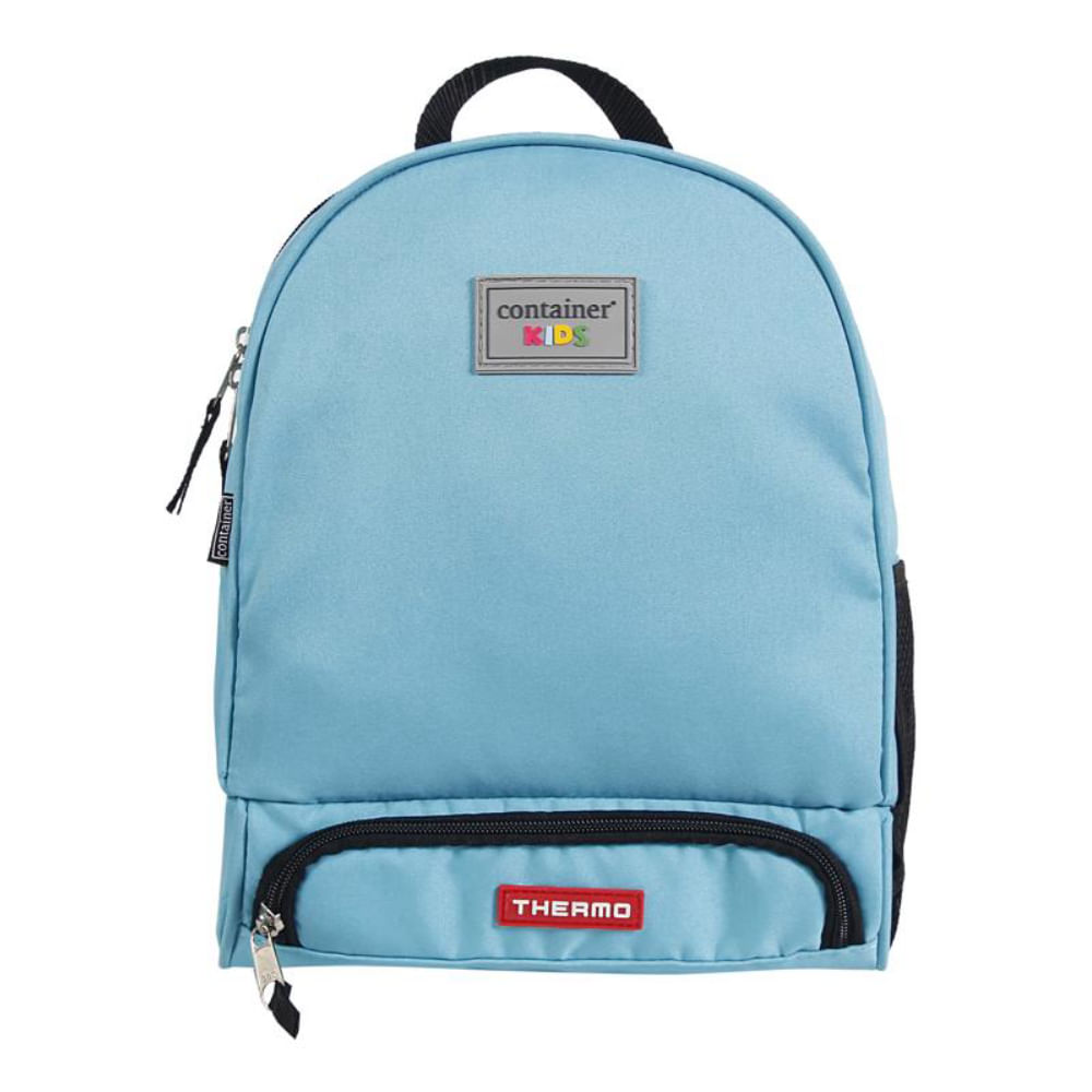 Mochila M Bolso Térmico e Porta Refeição Container Kids Thermo Azul