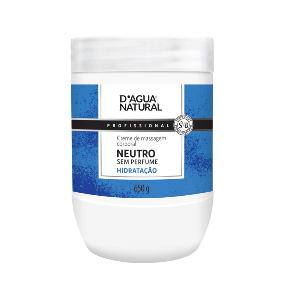 Creme de Massagem Neutro Dagua Natural 650g