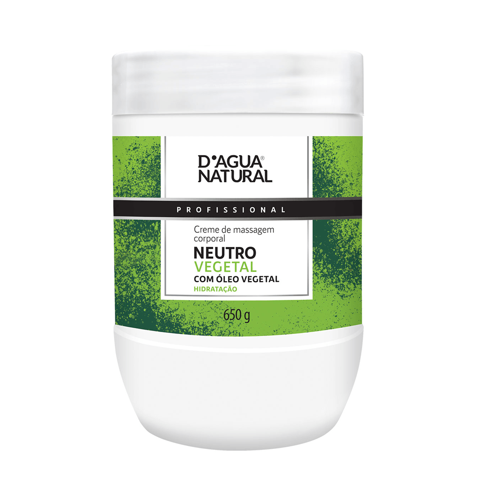Creme de Massagem Neutro Vegetal Dagua Natural 650g