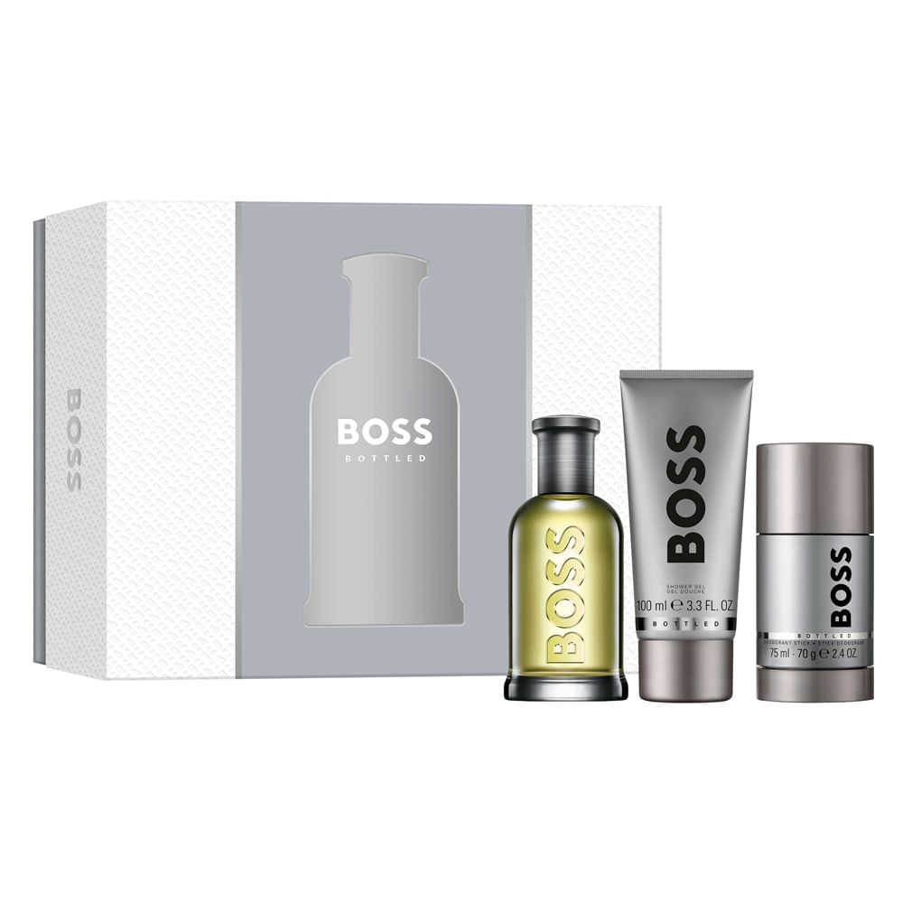 Kit Hugo Boss Bottled - Eau De Toilette 100ml + Desodorante 75ml + Shower Gel 100ml