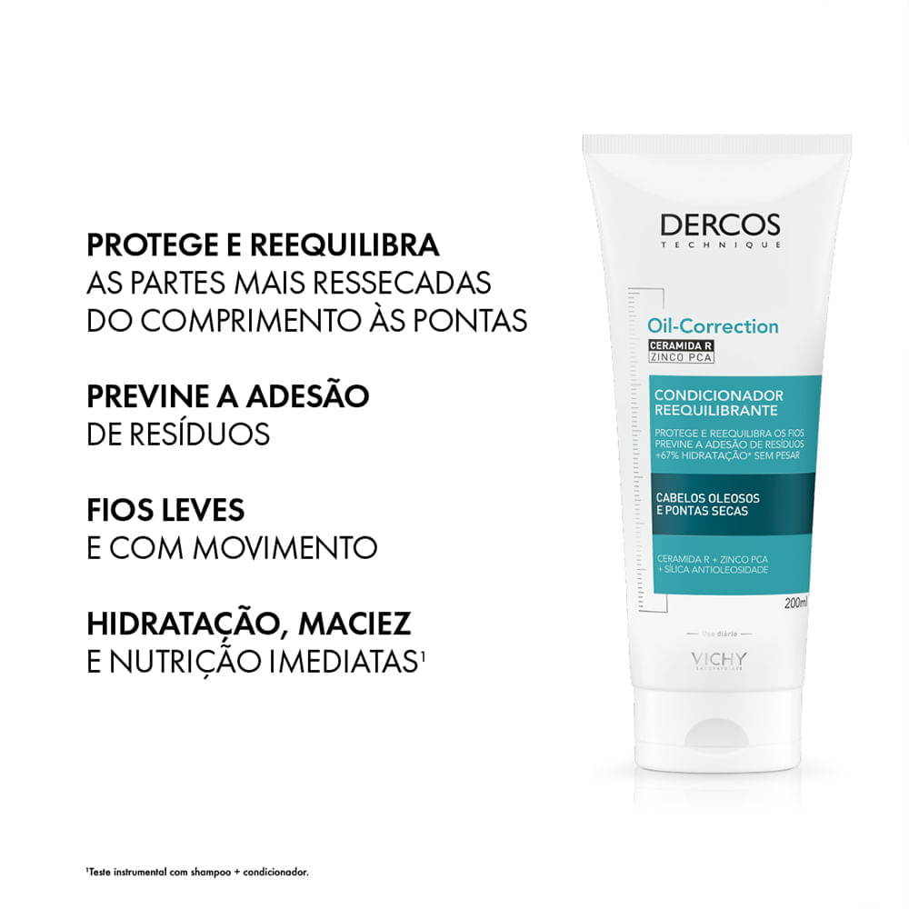 Condicionador Vichy Dercos Oil-Correction 200 ml