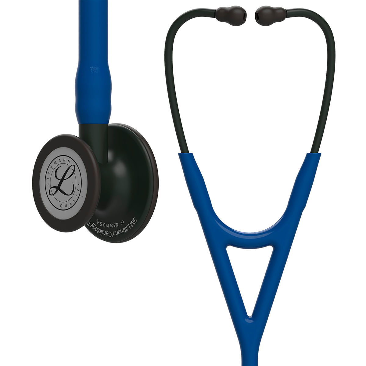 Estetoscópio Littmann Cardiology IV Cor Azul Marinho e Preto 6168