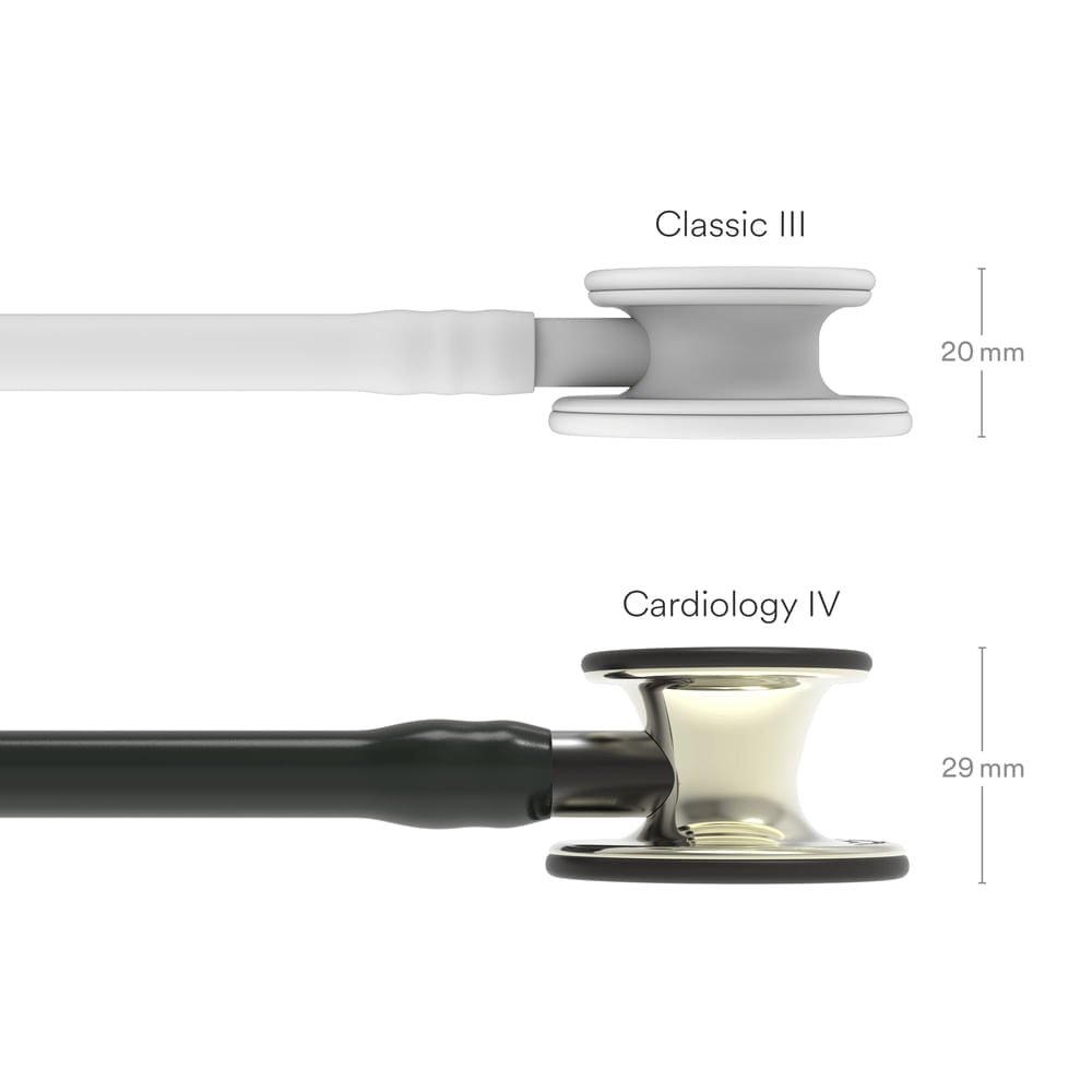 Estetoscópio Littmann Cardiology IV Cor Preto e Champagne 6179