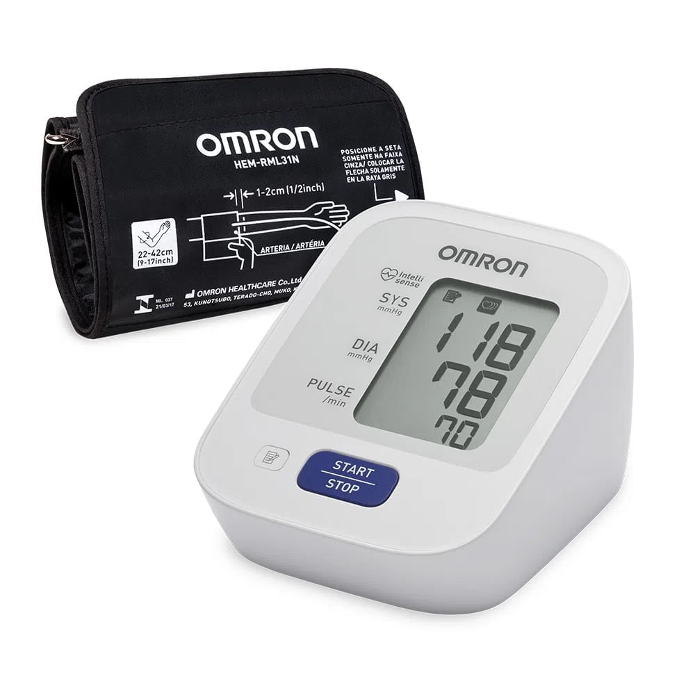Aparelho de Pressão Arterial Omron Digital de Braço HEM-7122