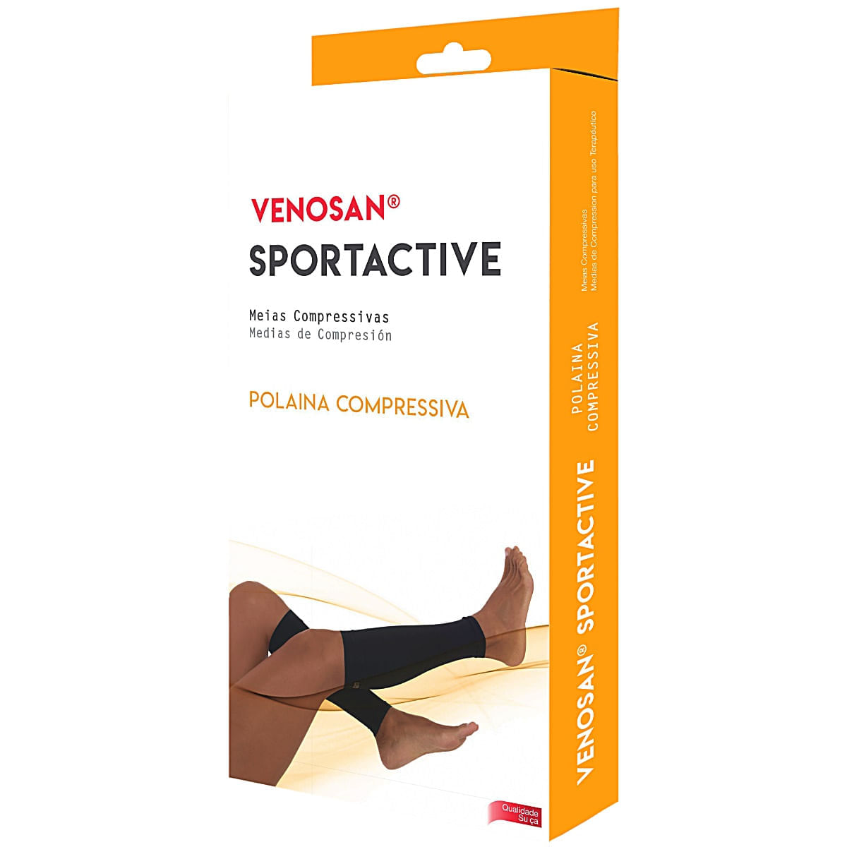 Polaina Compressiva Venosan Sportactive Cor Branca Tamanho P