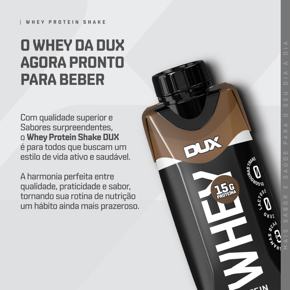WHEY PROTEIN SHAKE SABOR CHOCOLATE DUX NUTRITION 250ML
