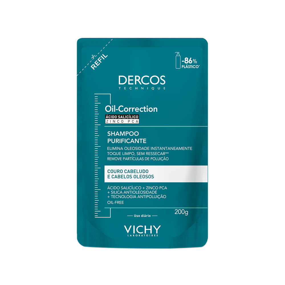 Shampoo Vichy Dercos Oil-correction Refil 200 G